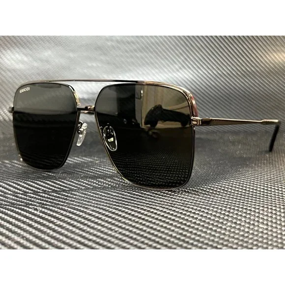 Gucci | Accessories | Gucci Mens Pilot Black Grey 6mm  display picture 3